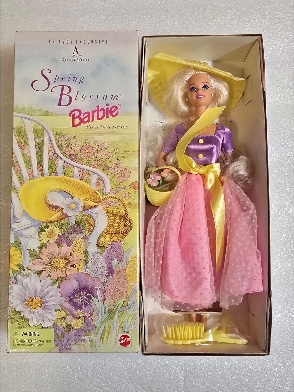 Spring Blossom Barbie Doll Blonde Avon SE Mattel 1995